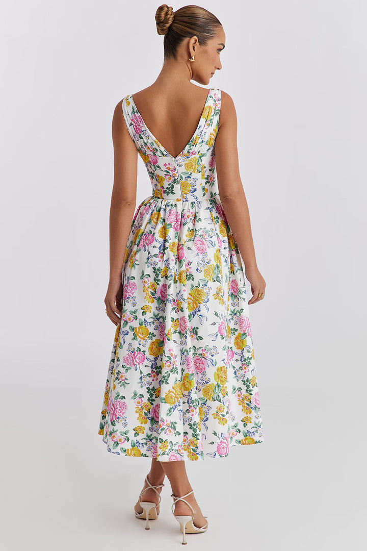 Chiara's Floral Corset Sundress